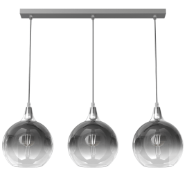 Milagro - Κρεμαστό 3φωτο Φωτιστικό Monte Ασημί