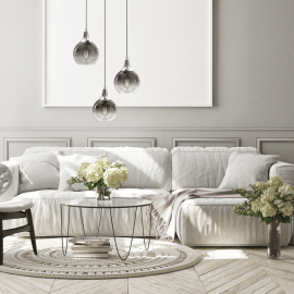 Milagro - Κρεμαστό 3φωτο Φωτιστικό Monte Ø22cm Ασημί