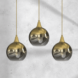 Milagro - Κρεμαστό 3φωτο Φωτιστικό Monte Χρυσό