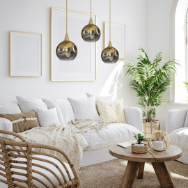 Milagro - Κρεμαστό 3φωτο Φωτιστικό Monte Χρυσό