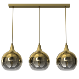 Milagro - Κρεμαστό 3φωτο Φωτιστικό Monte Χρυσό