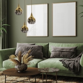 Milagro - Κρεμαστό 3φωτο Φωτιστικό Monte Ø22cm Χρυσό