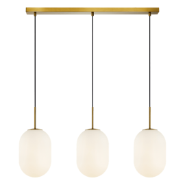 Milagro - Κρεμαστό Φωτιστικό Alias 83cm 3xE14 Χρυσό με Οπάλ Γυαλί