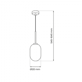 Milagro - Κρεμαστό Φωτιστικό Alias 1xE14 Ø12cm Χρυσό με Οπάλ Γυαλί