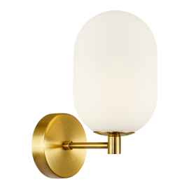 Milagro - Απλίκα Τοίχου Alias Χρυσό με Οπάλ Γυαλί