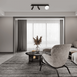 Milagro - Φωτιστικό Οροφής Ραγα Με Σποτ Και Μπάλες Sirio 44cm Μαύρο Λευκό