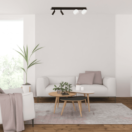 Milagro - Φωτιστικό Οροφής Ραγα Με Σποτ Και Μπάλες Sirio 64cm Μαύρο Λευκό