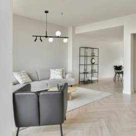 Milagro - Κρεμαστό 5φωτο Φωτιστικό Sirio 85cm Μαύρο Λευκό