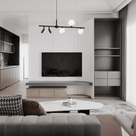 Milagro - Κρεμαστό 5φωτο Φωτιστικό Sirio 85cm Μαύρο Λευκό