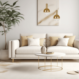 Milagro - Γυάλινο Κρεμαστό Φωτιστικό Toronto Ø25cm Χρυσό Λευκό