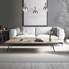 Milagro - Γυάλινο Κρεμαστό Φωτιστικό Toronto Ø25cm Ασημί Λευκό