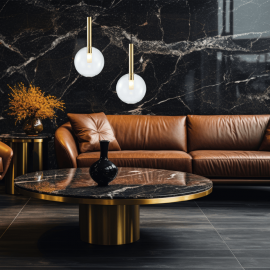 Milagro - Γυάλινο Κρεμαστό Φωτιστικό Niko Ø20cm Χρυσό