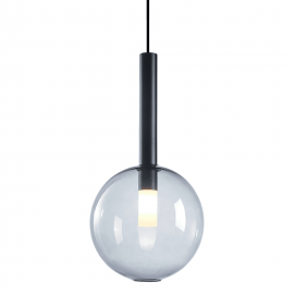 Milagro - Γυάλινο Κρεμαστό Φωτιστικό Niko Ø20cm Black