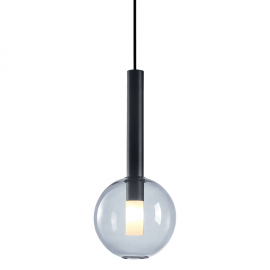 Milagro - Γυάλινο Κρεμαστό Φωτιστικό Niko Ø15cm Black