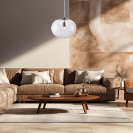 Milagro - Γυάλινο Κρεμαστό Φωτιστικό Campania Ø40cm Χρυσό Διάφανο