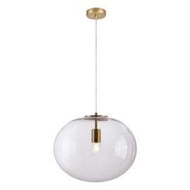 Milagro - Γυάλινο Κρεμαστό Φωτιστικό Campania Ø40cm Χρυσό Διάφανο