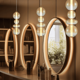 Milagro - LED Γυάλινο Κρεμαστό Φωτιστικό Daphne Υ75cm 36W Χρυσό Με Μελί Γυαλί