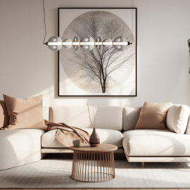 Milagro - LED Γυάλινο Κρεμαστό Φωτιστικό Daphne 118cm 40W Μαύρο Με Φυμέ Γυαλί