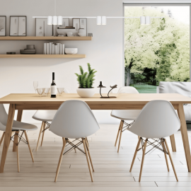 Milagro - Κρεμαστό Φωτιστικό Ράγα με Σποτ Genesis 150cm Λευκό