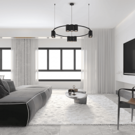 Milagro - Κρεμαστό Πολύφωτο Πολυέλαιος με Σποτ Genesis Ø60cm Μαύρο