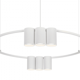 Milagro - Κρεμαστό Πολύφωτο Πολυέλαιος με Σποτ Genesis Ø60cm Λευκό