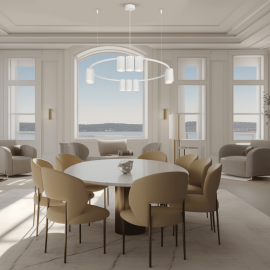 Milagro - Κρεμαστό Πολύφωτο Πολυέλαιος με Σποτ Genesis Ø60cm Λευκό