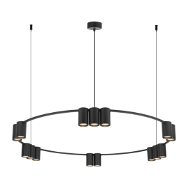 Milagro - Κρεμαστό Πολύφωτο Πολυέλαιος με Σποτ Genesis Ø100cm Μαύρο