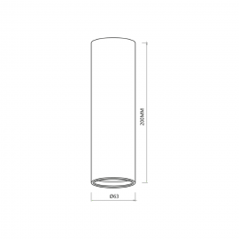 Milagro - Σποτ Οροφής Genesis 20cm Λευκό