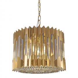 Κρεμαστό Φωτιστικό με Κρύσταλλο Ritz Gold Ø42cm