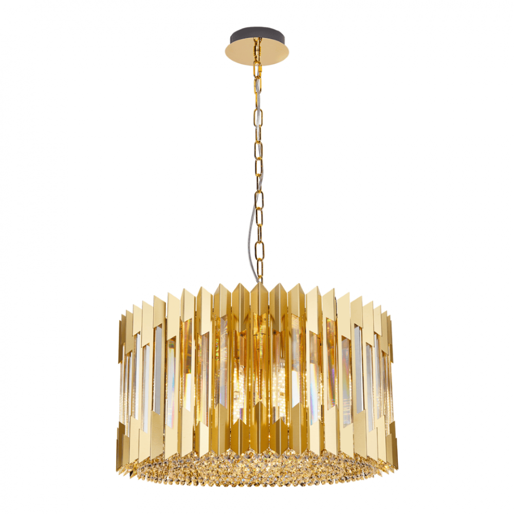 Milagro - Κρεμαστό Φωτιστικό με Κρύσταλλο Ritz Gold Ø54cm