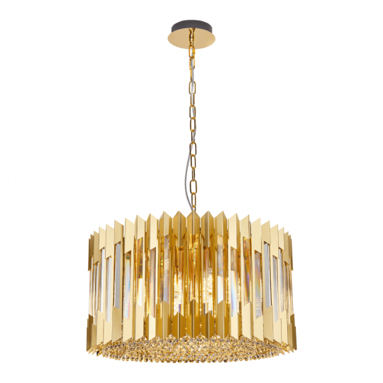 Milagro - Κρεμαστό Φωτιστικό με Κρύσταλλο Ritz Gold Ø54cm