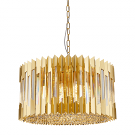 Milagro - Κρεμαστό Φωτιστικό με Κρύσταλλο Ritz Gold Ø54cm