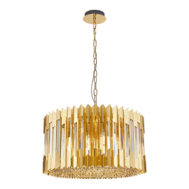 Milagro - Κρεμαστό Φωτιστικό με Κρύσταλλο Ritz Gold Ø54cm