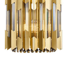 Milagro - Απλίκα Τοίχου με Κρύσταλλο Ritz με καπέλο Ø16,5cm Χρυσό