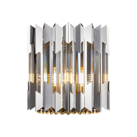 Milagro - Απλίκα Τοίχου με Κρύσταλλο Ritz με καπέλο Ø16,5cm Ασημί