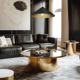 Milagro - Κρεμαστό Φωτιστικό Fuji Ø50cm Μαύρο Χρυσό