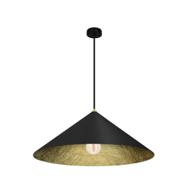 Milagro - Κρεμαστό Φωτιστικό Fuji Ø50cm Μαύρο Χρυσό