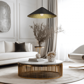 Milagro - Κρεμαστό Φωτιστικό Fuji Ø70cm Μαύρο Χρυσό