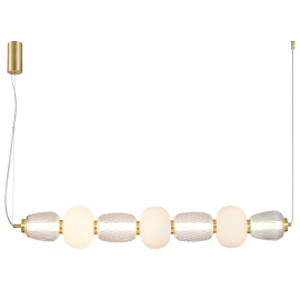 Milagro - LED Κρεμαστό Φωτιστικό Γυάλινο Caro 110cm 42W Χρυσό