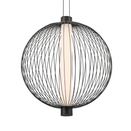 Milagro - LED Κρεμαστό Φωτιστικό Kyoto 54cm 39W Μαύρο