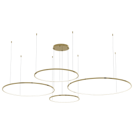 LED Κρεμαστό Φωτιστικό Saturno Gold 120W Χρυσό