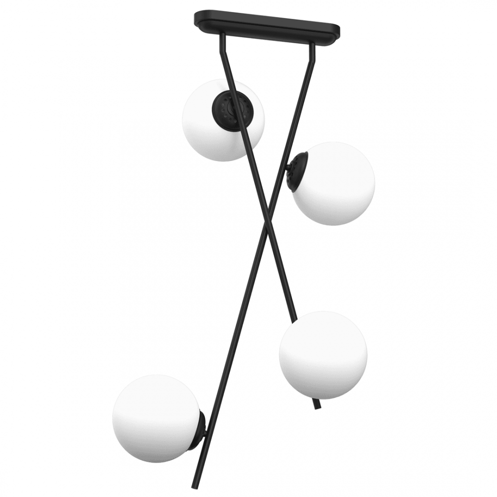 Milagro - Φωτιστικό Οροφής 4φωτο Inter Μαύρο