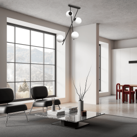 Milagro - Φωτιστικό Οροφής 4φωτο Inter Μαύρο