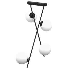 Milagro - Φωτιστικό Οροφής 4φωτο Inter Μαύρο