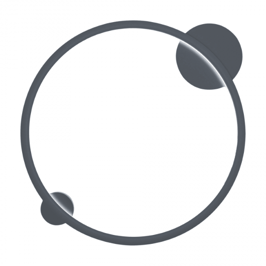 Milagro - LED Φωτιστικό Τοίχου Saturno IP44 25W 50cm Μαύρο