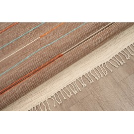 Χαλί RIBELLA Χειροποίητο 600 BROWN - 133X190 NewPlan