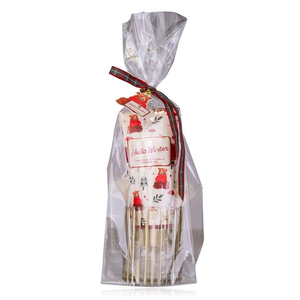 Accentra - Σετ Μπάνιου Σε Ποτήρι Με Αφρόλουτρο & Σφουγγάρι Hello Winter