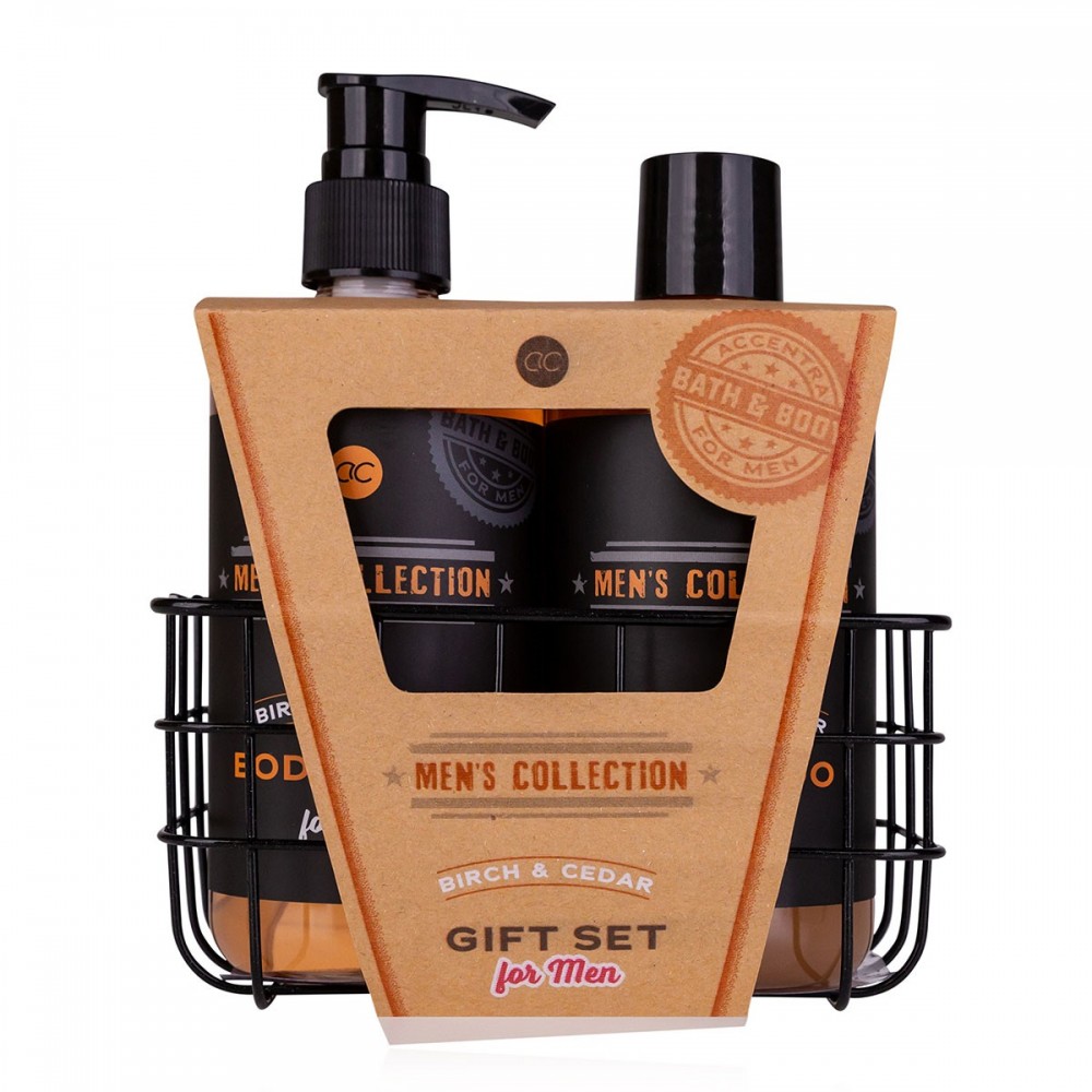 Accentra - Ανδρικό Σετ Μπάνιου Σε Καλάθι Με 3Ααφρόλουτρο & Σαμπουάν Men's Collection