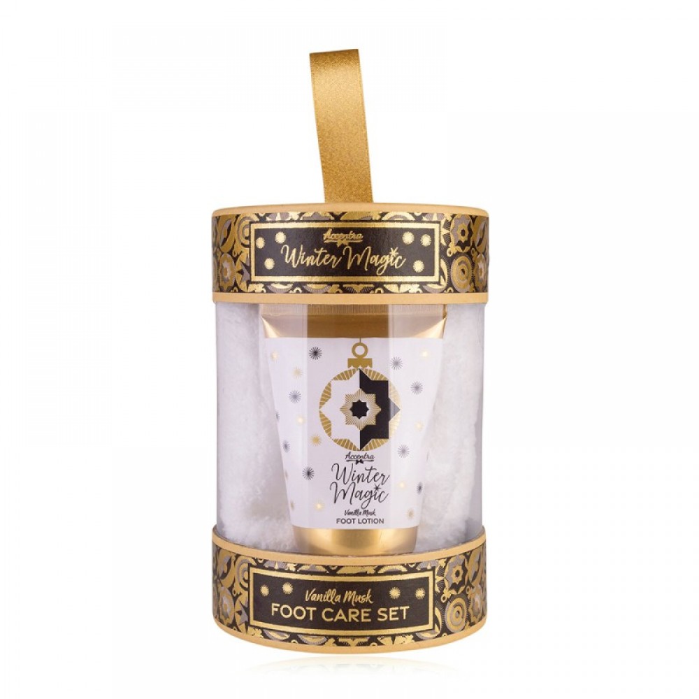 Accentra - Γιορτινό Σετ περιποίησης Pοδιών με κρέμα ποδιών 50ml & ένα ζευγάρι κάλτσες, Winter Magic - Accentra
