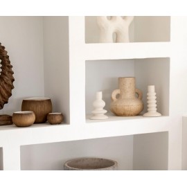 Andrea House - Κεραμικό Κηροπήγιο White Large